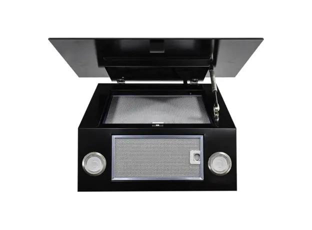 Cooker Hood Midea 60J72, 60 cm, Angled, 600 m³/h, Touch Control, Black Glass, 4 image