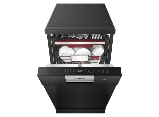 Dishwasher Toshiba DW-10F4(B)-CIS, 10 Place Settings, 8 Programs, Inverter, 45 cm, Black, 5 image