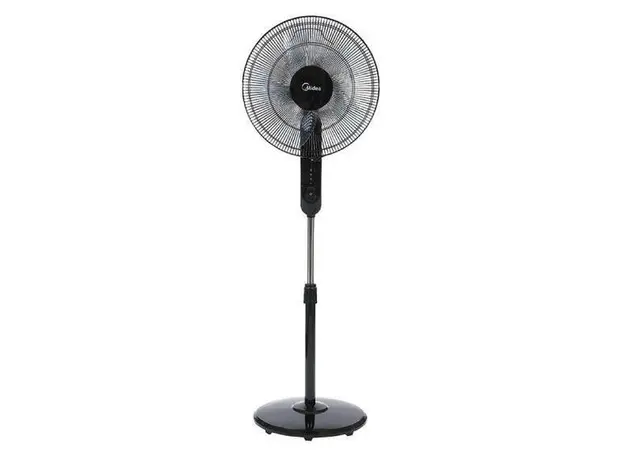 Fan Midea FS40-21MR, Pedestal, 40W, 3 Speeds, Remote Control, Timer, Black, 2 image