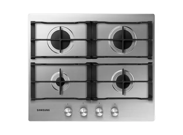 Gas Hob Samsung NA64H3010AS/WT, 60 cm, 4 Burners, 9.6 kW, Stainless Steel