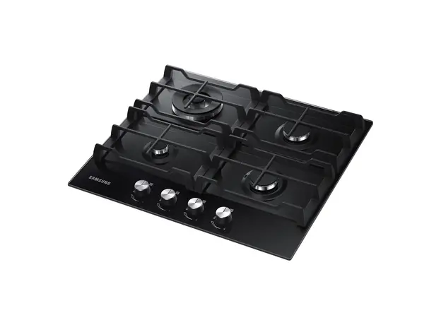 Gas Hob Samsung NA64H3030AK/WT, 60 cm, 4 Burners, Triple Crown 3.8 kW, Tempered Glass, Black, 3 image