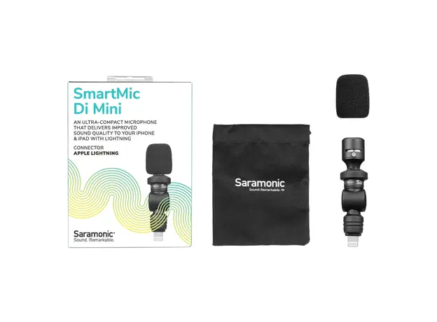 Microphone Saramonic SmartMic Di Mini, Lightning, Omnidirectional Condenser, Black, 4 image