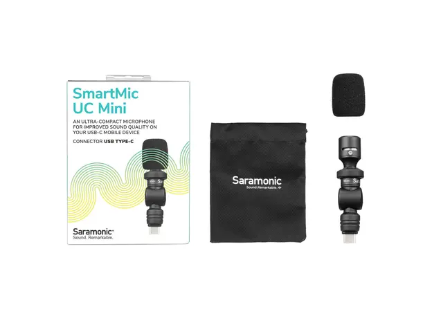 Microphone Saramonic SmartMic UC Mini, USB-C, Omnidirectional Condenser, Black, 5 image
