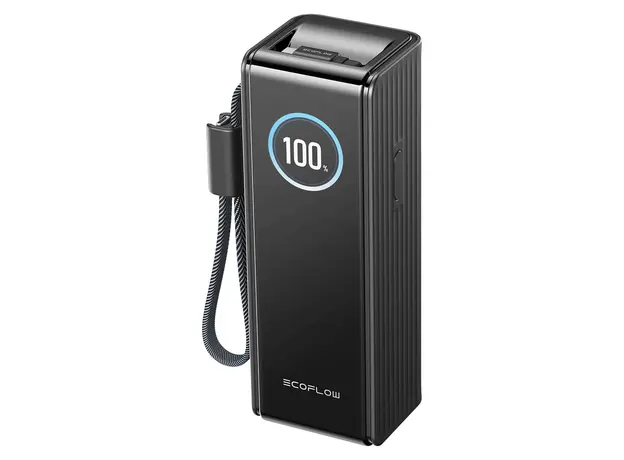 Power Bank EcoFlow RAPID 25000mAh, 170W, 100W Built-In and Retractable Cables, Black