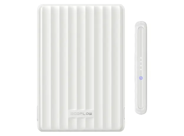 Power Bank EcoFlow RAPID Mag 5000mAh EF-RAPIDQI1-5K-W, Magnetic 7.5W, USB-C 20W, Pearl White, 2 image