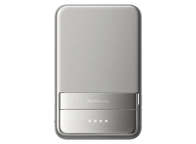 Power Bank EcoFlow RAPID Magnetic 5000mAh, Qi2 15W Wireless, 30W, Built-in USB-C Cable, Silver, 2 image