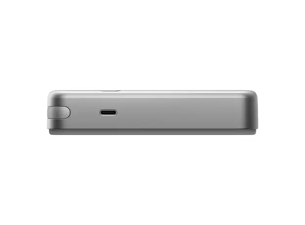 Power Bank EcoFlow RAPID Magnetic Power Bank 10000mAh, Qi2 15W, 65W, Built-in USB-C Cable, Silver, 7 image