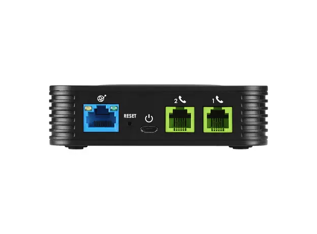 VoIP Adapter Grandstream HandyTone HT802, 2 x FXS RJ11, 1 x 10/100 Mbps RJ45, 2 SIP Profiles, T.38 Fax, 5V/1A PSU, 3 image