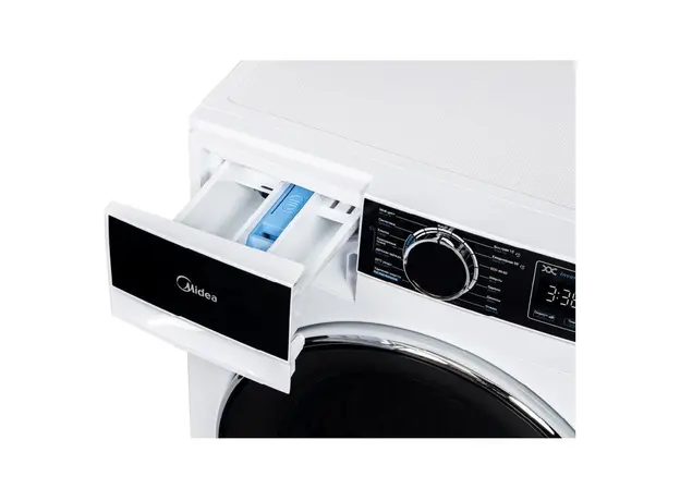 Washing Machine Midea MFA01W70B/W, 7 kg, 1200 rpm, A+++, 14 Programs, Steam Wash, 40 cm, White, 4 image