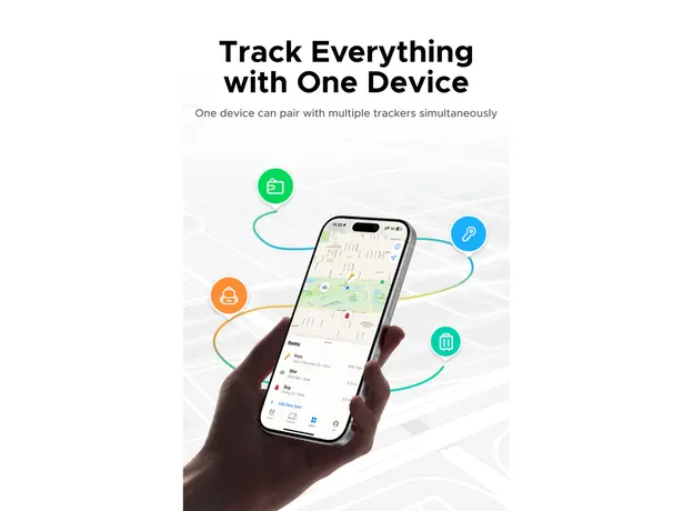 Bluetooth Tracker UGREEN CM915 (75644) Slim Pro, iOS + Android, Smart Tag Finder, Dark Gray, 6 image