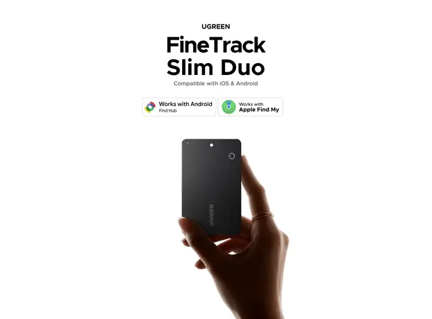 Bluetooth Tracker UGREEN CM915 (75644) Slim Pro, iOS + Android, Smart Tag Finder, Dark Gray, 9 image