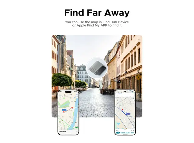 Bluetooth Tracker UGREEN CM915 (75644) Slim Pro, iOS + Android, Smart Tag Finder, Dark Gray, 11 image