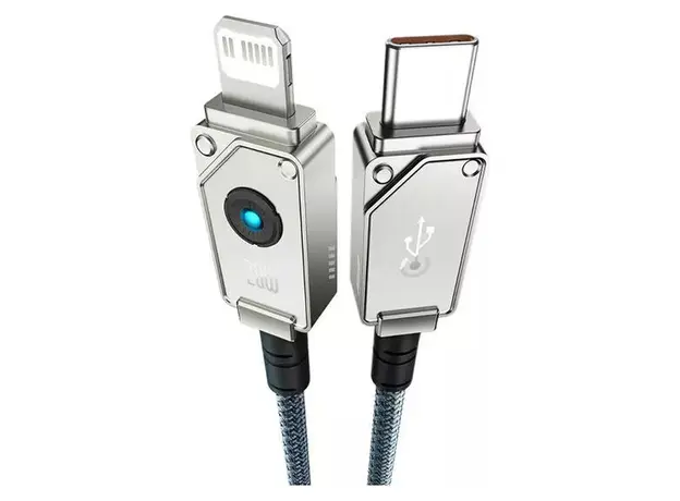 Cable Baseus P10355803221-01 Unbreakable Series Fast Charging Data Cable Type-C to Lightning 20W 2m Stellar White, 3 image