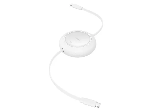 Cable Baseus P10364500211-00 Free2Draw Mini Retractable Charging Cable Type-C to Type-C 100W 1m Moon White, 3 image