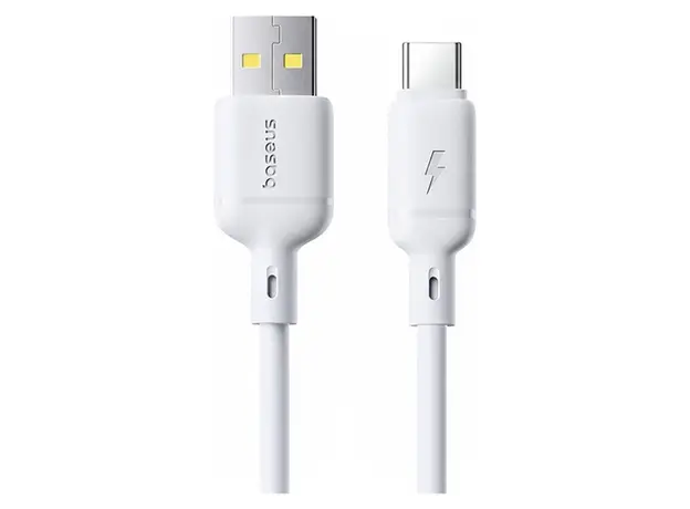Cable Baseus Silky Fast Charging Data Cable USB-A to USB-C 3A 1m P10377703213-02 White, 2 image