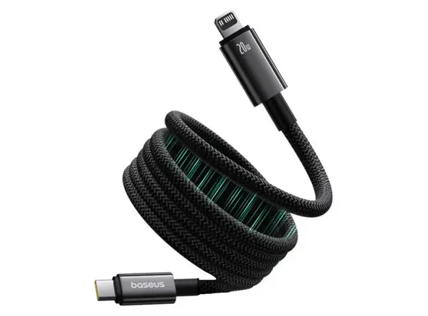 Cable Baseus Tungsten Gold Magnetic Charging Cable USB-C to Lightning 20W 1m P10319805111-01, Cluster Black