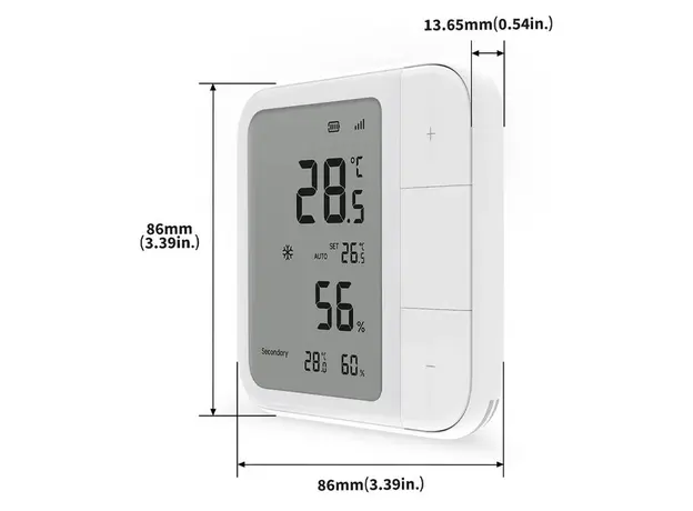 Climate Sensor Aqara Climate Sensor W100, 3.4" LCD, Thread/Zigbee, Matter, White, 3 image