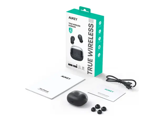 Earbuds AUKEY EP-M3A Move Vibe Wireless Earbuds, Bluetooth 5.4, IPX4, Dark Grey, 2 image