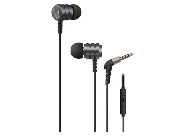 Earphones 2E 2E-IEX1GY X1 Extra Bass, Wired, with Mic, Grey