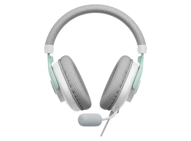 Headset Havit H2230E Gaming Headset, 50mm, 3.5mm, with Microphone, White/Cyan, 2 image