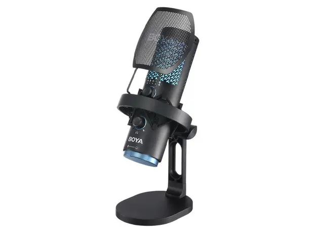 Microphone BOYA BY-K5-2 USB Desktop Microphone, Cardioid, 48kHz/24-bit, RGB, USB-C, Black