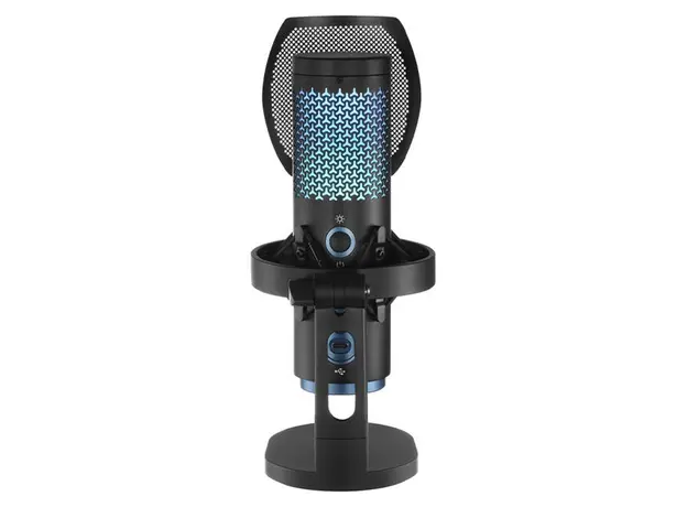 Microphone BOYA BY-K5-2 USB Desktop Microphone, Cardioid, 48kHz/24-bit, RGB, USB-C, Black, 2 image