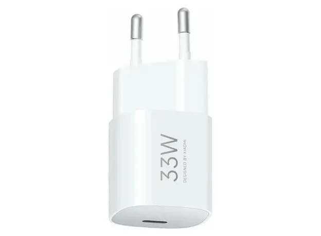 Mobile Charger Xiaomi 33W Nano Power Adapter, 33W, Type-C, GaN, White