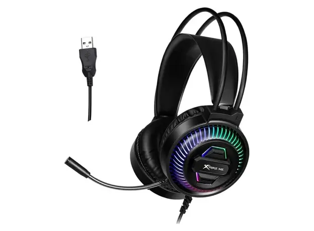 Headset Xtrike Me GH-510 Wired Gaming Headset, USB, RGB, 50mm, Black, 4 image