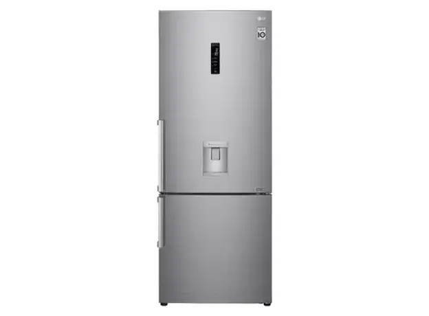 Refrigerator LG GC-GR-F589BLCM.APZQMER Bottom Freezer, 446 L, Smart Inverter, DoorCooling+, Water Dispenser, Wi-Fi, Platinum Silver