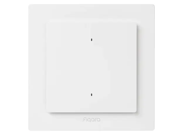 Smart Light Switch Aqara Light Switch H2 EU, 2 Buttons, 1 Channel, Thread/Zigbee, Matter, White