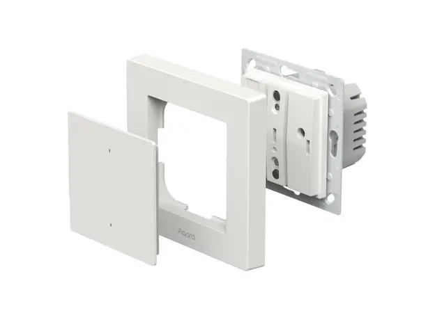 Smart Light Switch Aqara Light Switch H2 EU, 2 Buttons, 1 Channel, Thread/Zigbee, Matter, White, 4 image