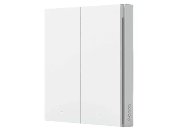 Smart Switch Aqara Wireless Remote Switch H1 Double Rocker WRS-R02, Zigbee 3.0, CR2450, White, 2 image