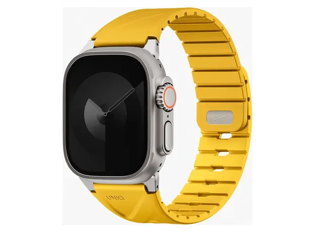 Smart Watch Strap Uniq Fluo Dual-Secure Apple Watch 49/46/45/44/42/41/40mm, Silicone, Marine Blue
