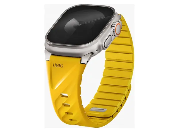 Smart Watch Strap Uniq Fluo Dual-Secure Apple Watch 49/46/45/44/42/41/40mm, Silicone, Midnight Black, 2 image