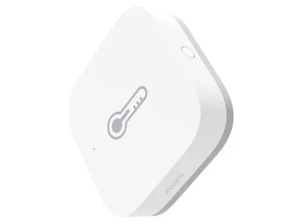 Temperature and Humidity Sensor Aqara Temperature and Humidity Sensor T1 TH-S02D, Zigbee 3.0, CR2032, White, 2 image