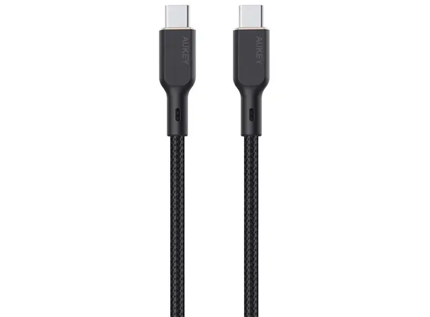 USB Cable AUKEY CB-KCC102 USB-C to USB-C 100W 1.8m Kevlar Braided USB 2.0 Cable Black