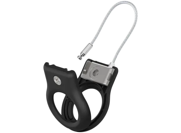 AirTag Holder BELKIN Secure Holder with Wire Cable MSC009btBK, Black, 4 image
