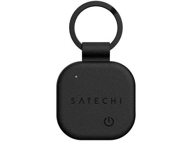 Bluetooth Tracker Satechi Vegan-Leather FindAll Keychain ST-LKCFK, Apple Find My, Black