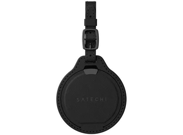 Smart Luggage Tag Satechi Vegan-Leather FindAll Luggage Tag ST-LFALTK, Apple Find My, Wireless Charging, Black, 2 image