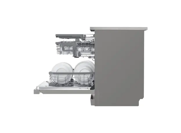 Dishwasher LG DFC435FP QuadWash Steam, 14 Place Settings, Inverter Direct Drive, ThinQ, Platinum Silver, 2 image