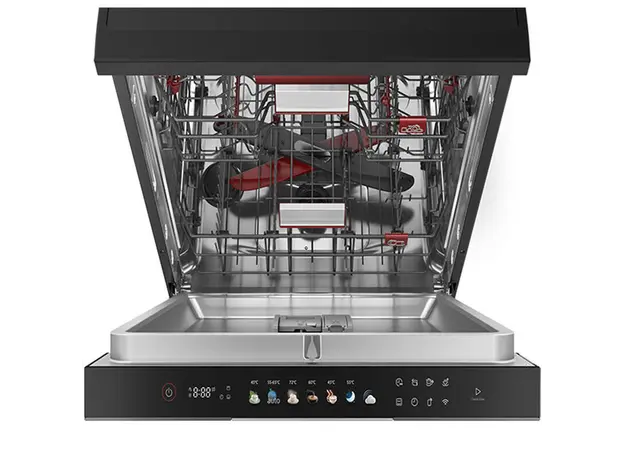 Dishwasher Toshiba DW-16F1(BS)-CIS ORIGIN CLEAN, 16 Place Settings, 60 cm, Inverter, Steam, Black, 3 image