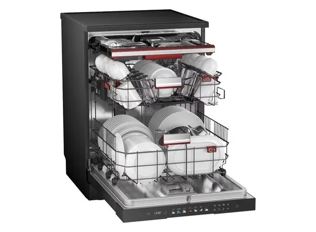 Dishwasher Toshiba DW-16F1(BS)-CIS ORIGIN CLEAN, 16 Place Settings, 60 cm, Inverter, Steam, Black, 7 image