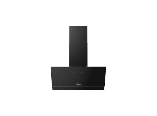 Cooker Hood Midea MH90AN1005GB, 90 cm, Angled, 800 m³/h, Touch and Gesture Control, LED, Black Glass