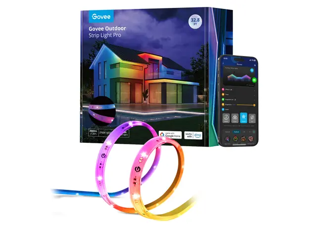 Lighting Govee RGBICWW Outdoor LED Strip Lights 10m H70A13D1, Wi-Fi + Bluetooth, IP65