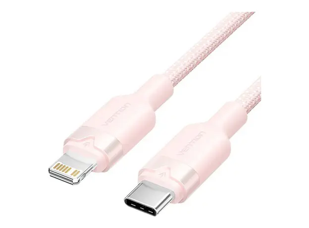 Cable Vention LALPF USB 2.0 Type-C to Lightning 27W PD Fast Charging Cable 1m Pink