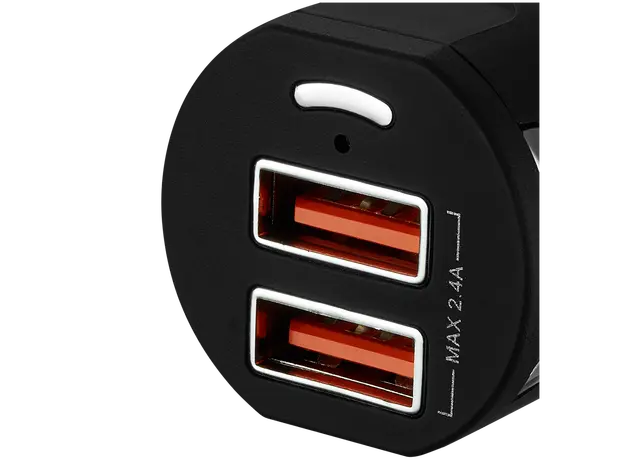 Car Charger CANYON C-04 CNE-CCA04B, 2x USB-A, 2.4A, 12/24V, Black, 4 image