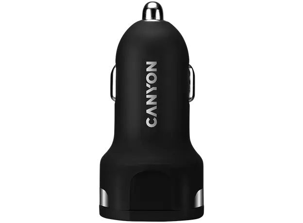 Car Charger CANYON C-04 CNE-CCA04B, 2x USB-A, 2.4A, 12/24V, Black