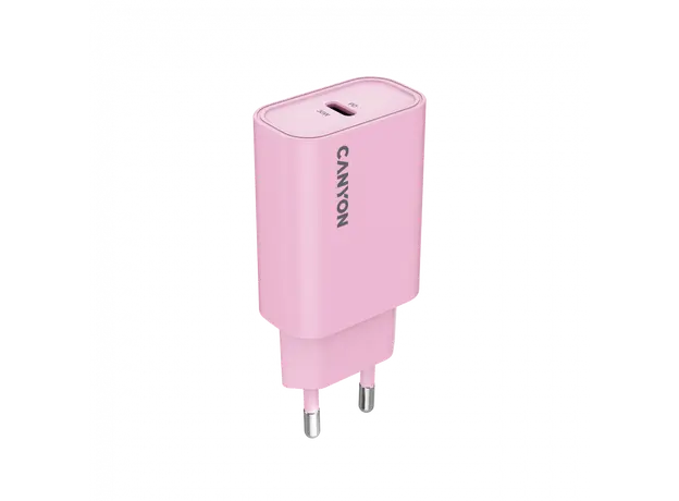 Wall Charger CANYON OnCharge 30CL CNE-CHA30CLPK, 30W, 1x USB-C PD, EU, Pink, 3 image