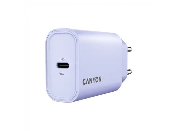 Wall Charger CANYON OnCharge 30CL CNE-CHA30CLPU, 30W, 1x USB-C PD, EU, Lavender, 2 image
