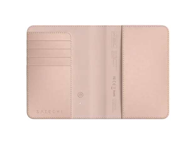 Passport Cover Satechi Vegan-Leather FindAll Passport Cover ST-VPCR, Apple Find My, RFID Protection, Wireless Charging, Desert Rose, 3 image